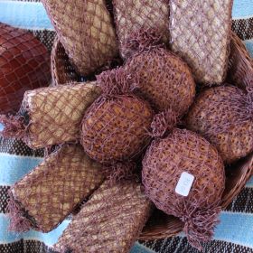 Éponges naturelles en luffa – Filet artisanal rifain