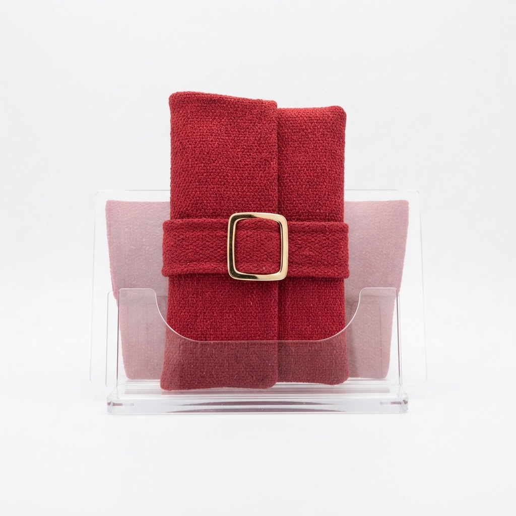 ​Pochette Garance – Sac enveloppe texturé à boucle dorée
