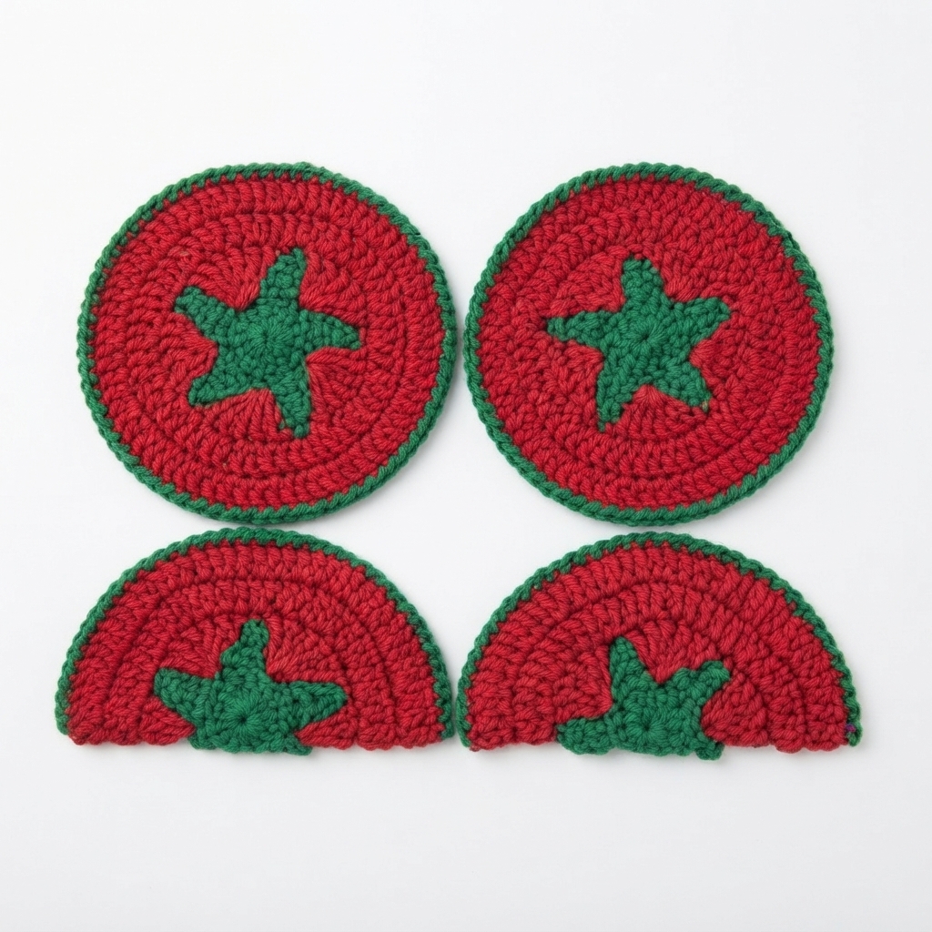 Dessous de Verre Tomate en Crochet