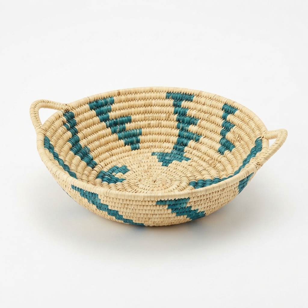 Panier en osier tissé main