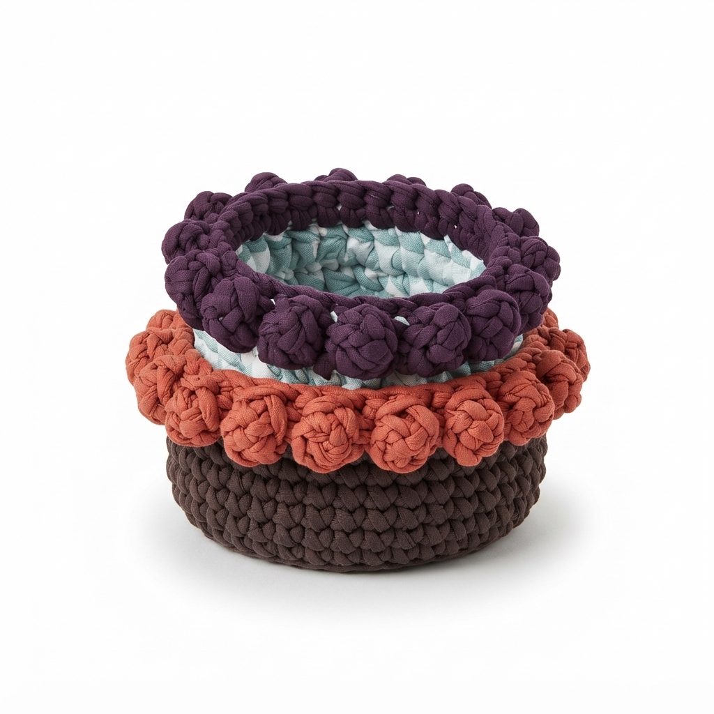Panier décoratif en crochet