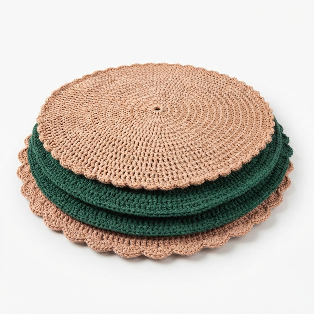 Set de dessous de table ronds en croche