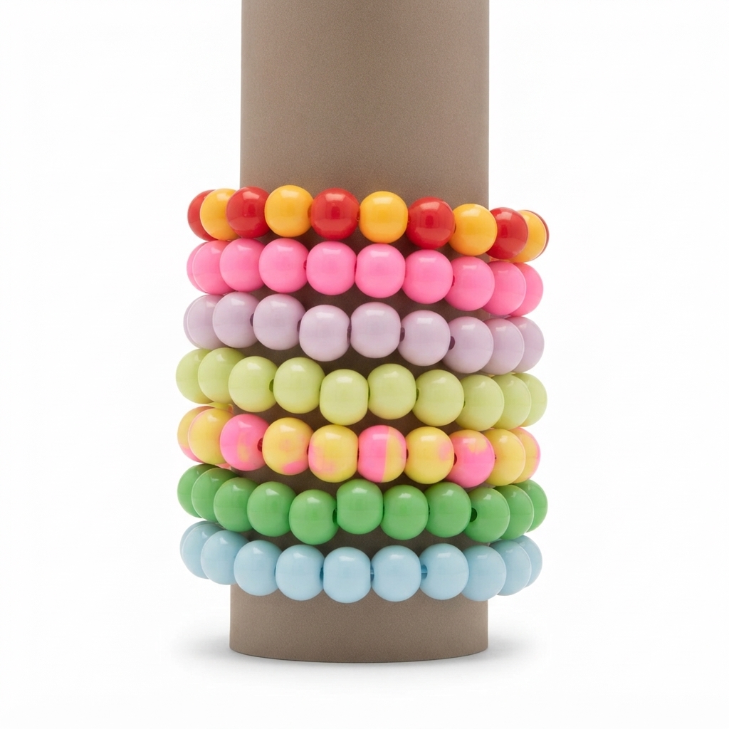 Bracelet fantaisie en perles colorées