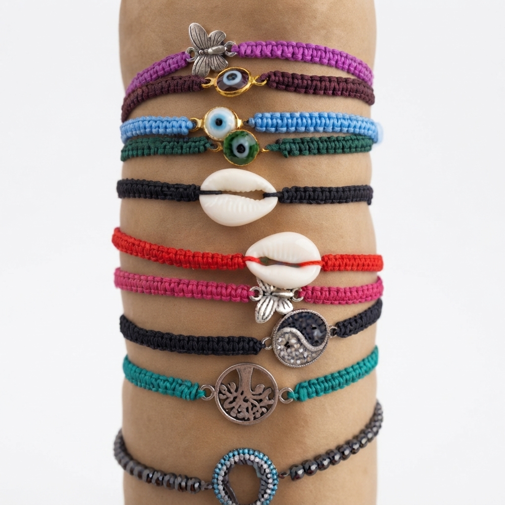 Bracelets Macramé Étoile & Symboles