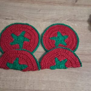 Dessous de Verre Tomate en Crochet