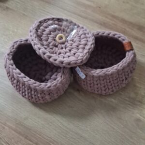 Panier de rangement en crochet