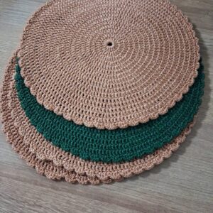 Set de dessous de table ronds en croche