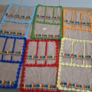 Organisateur Mural en Jute et Crochet Artisanal