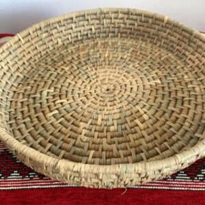 Panier rond tressé à la main