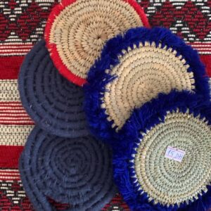 Dessous de verre tressés en fibres naturelles