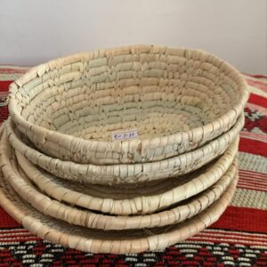 Ensemble de paniers tressés en fibres naturelles