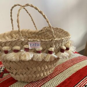 Petit panier décoratif en fibres naturelles