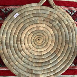 Tapis rond tressé en fibres naturelles