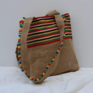 Sac artisanal en toile de jute – Style amazigh