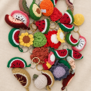 Collection Porte-Clés Fruités & Floraux – Créations Vitaminées en Crochet