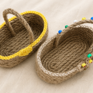 Mini-Paniers et Berceaux Artisanaux en Jute – Charme Rustique & Bohème