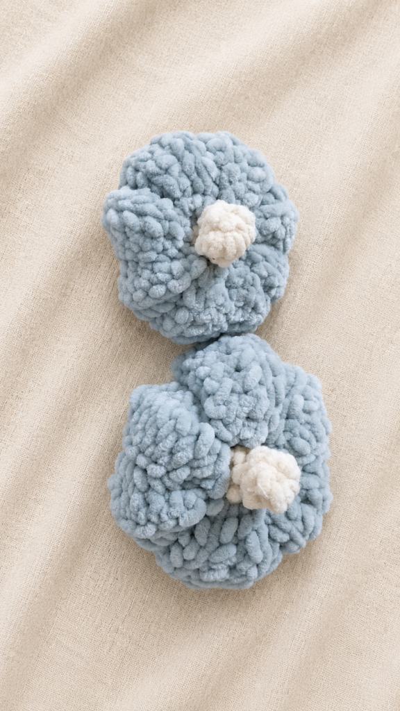 Citrouilles Décoratives en Crochet Velours – Douceur Cosy & Design Cocooning
