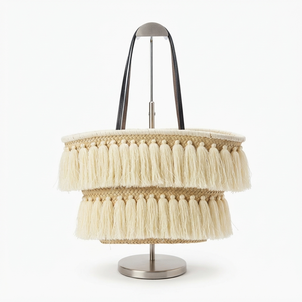 Sac à main en paille tressée