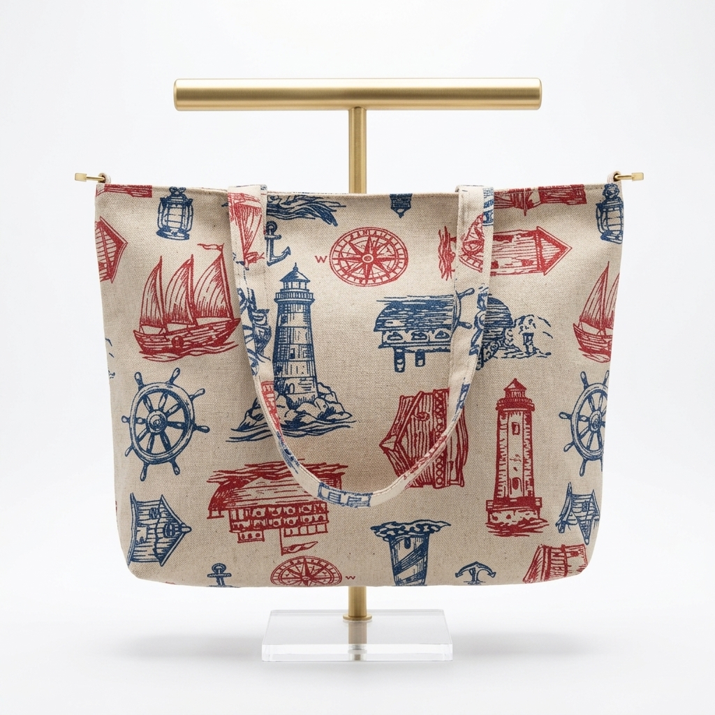 Sac cabas en toile imprimée