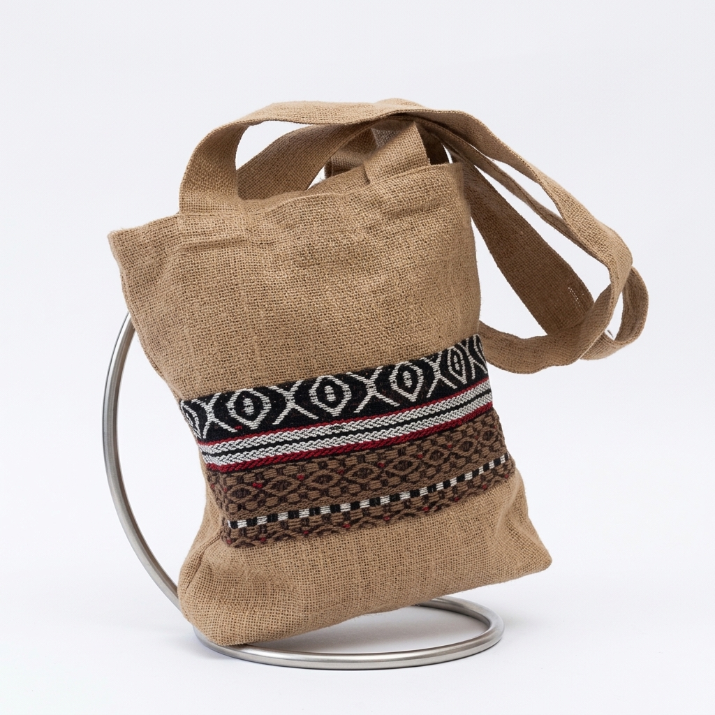 Sac en toile de jute fait main
