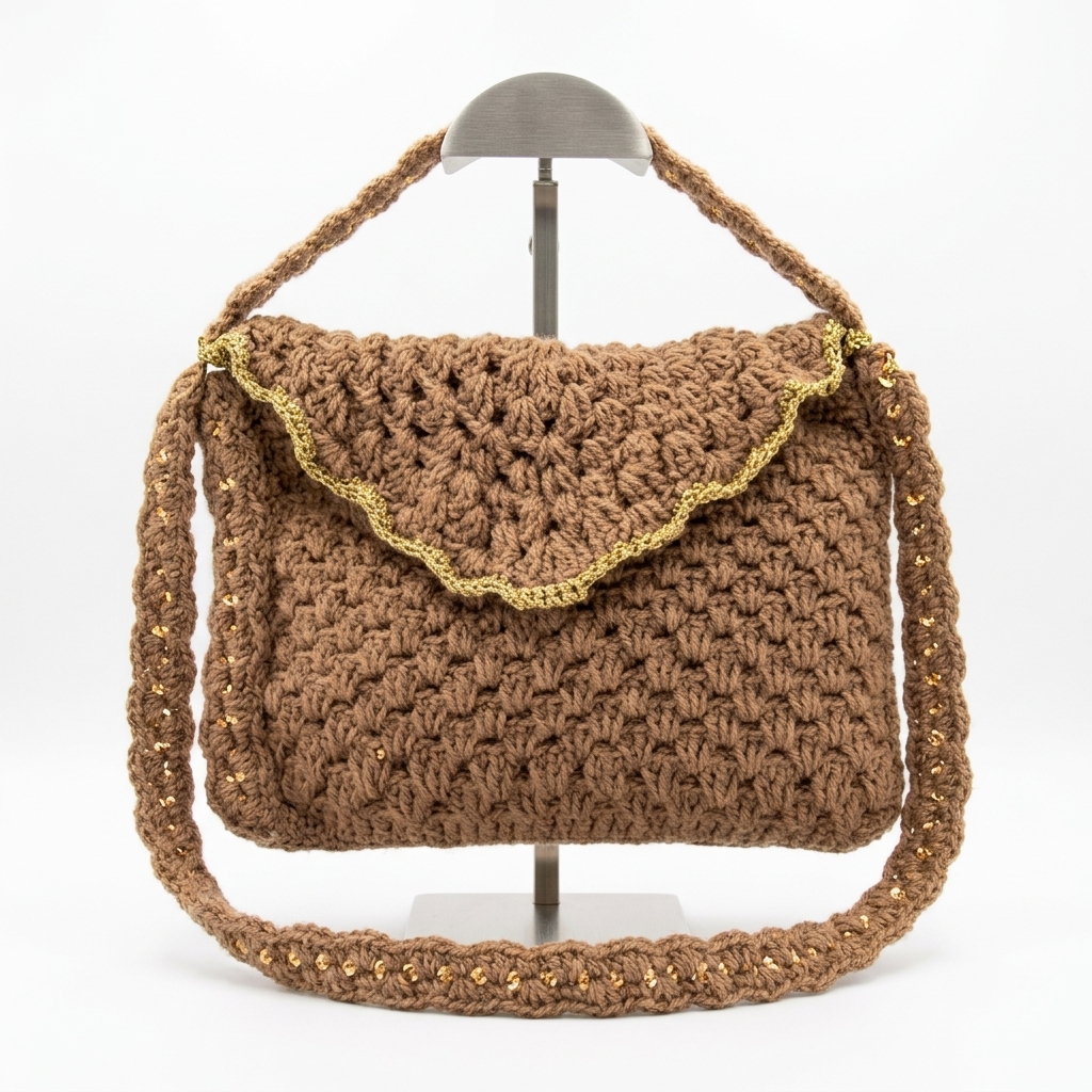 Sac artisanal crocheté à la main