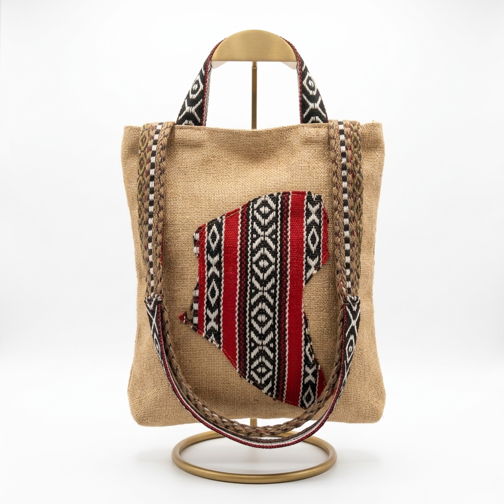 Sac cabas artisanal en toile de jute
