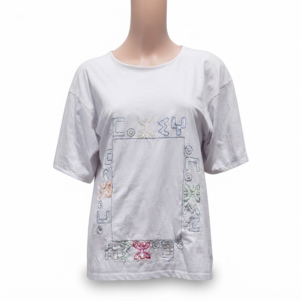 T‑shirt blanc à manches courtes